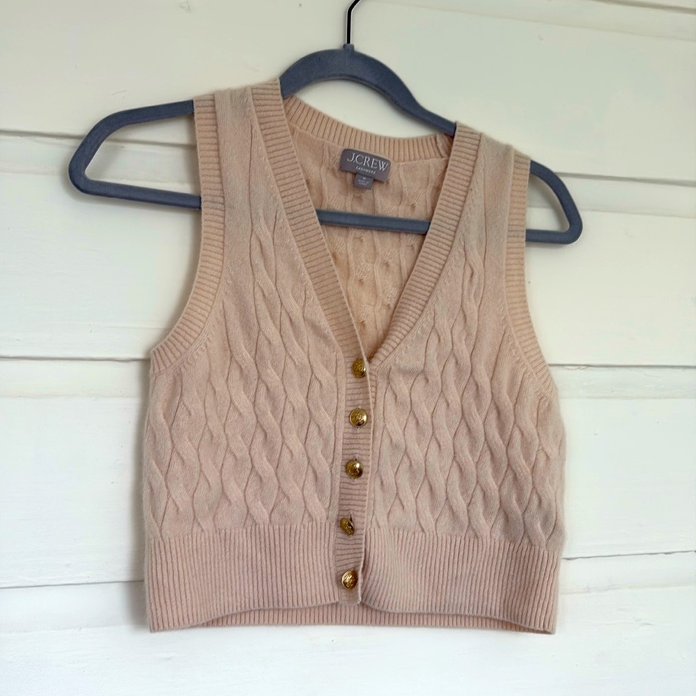 J Crew Cropped Cashmere Vest